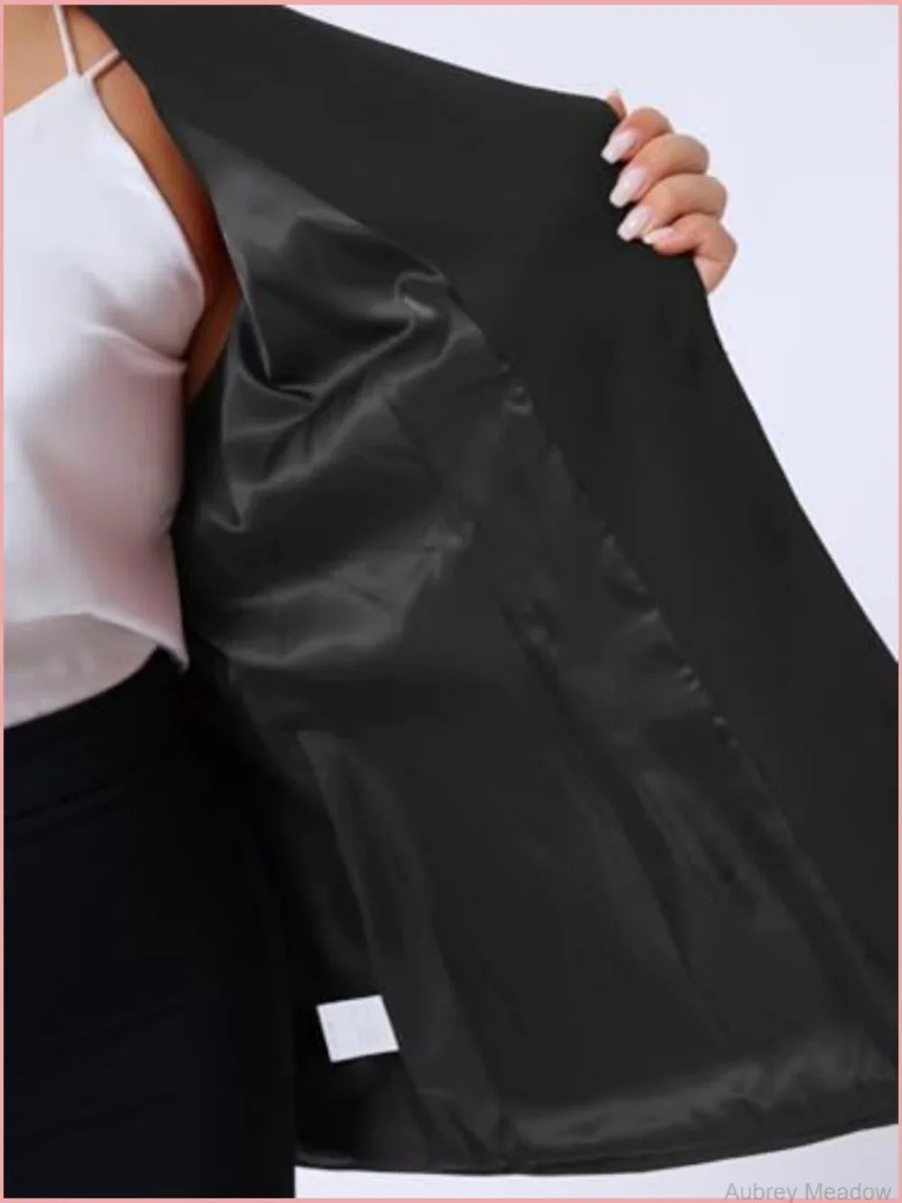 Plus Size Blazer Short Puff Sleeve Notch Lapel Single Breasted Office